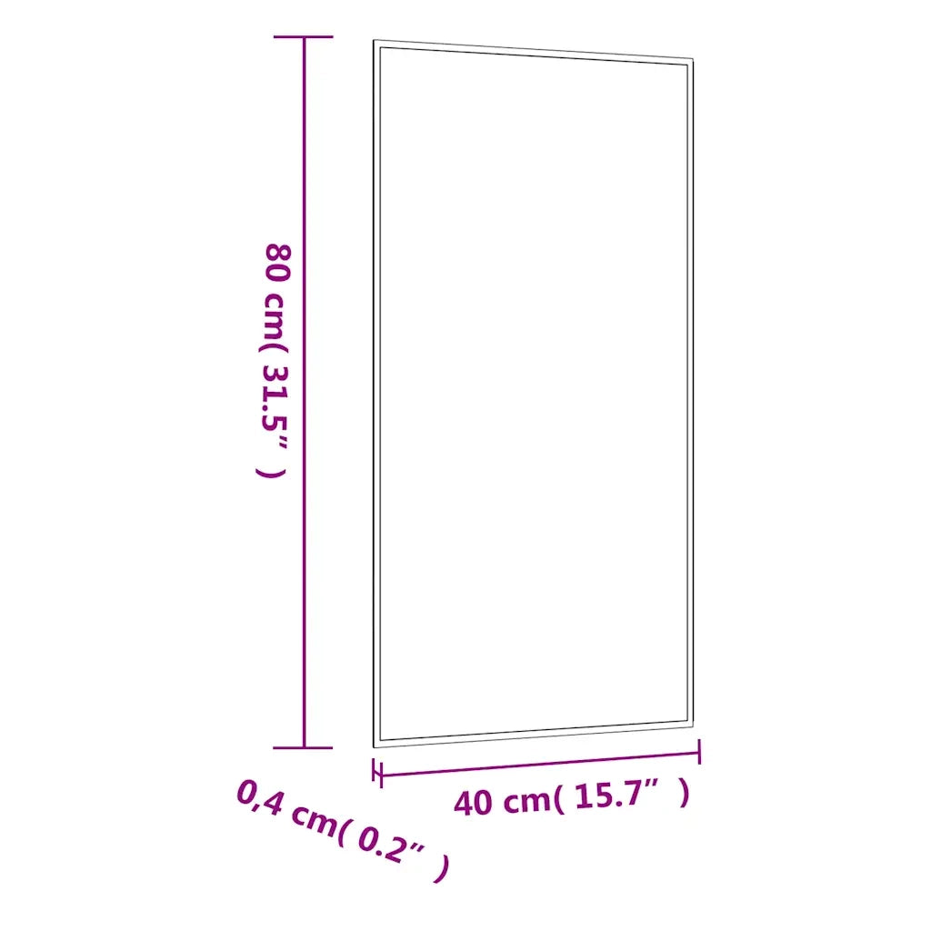 Specchio da Parete | Specchio decorativo 40x80 cm Vetro Rettangolare