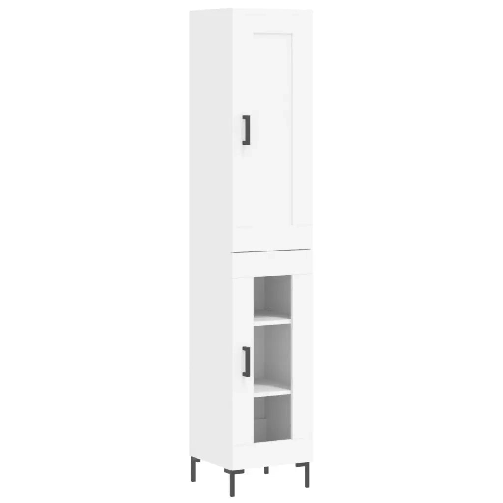 Credenza Bianca 34,5x34x180 cm in Legno Multistrato 3200385