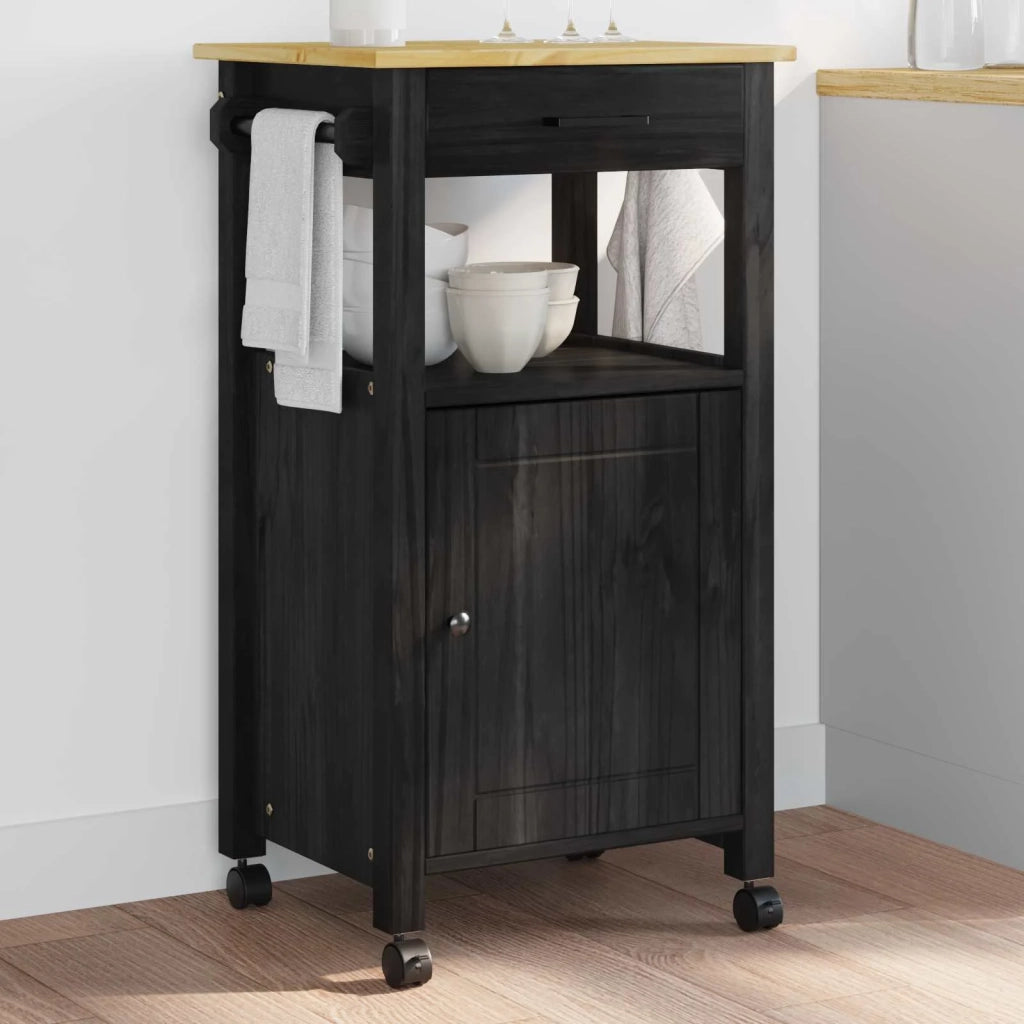 Carrello da Cucina MONZA Nero 48 x 40 x 88,5 cm 42027034