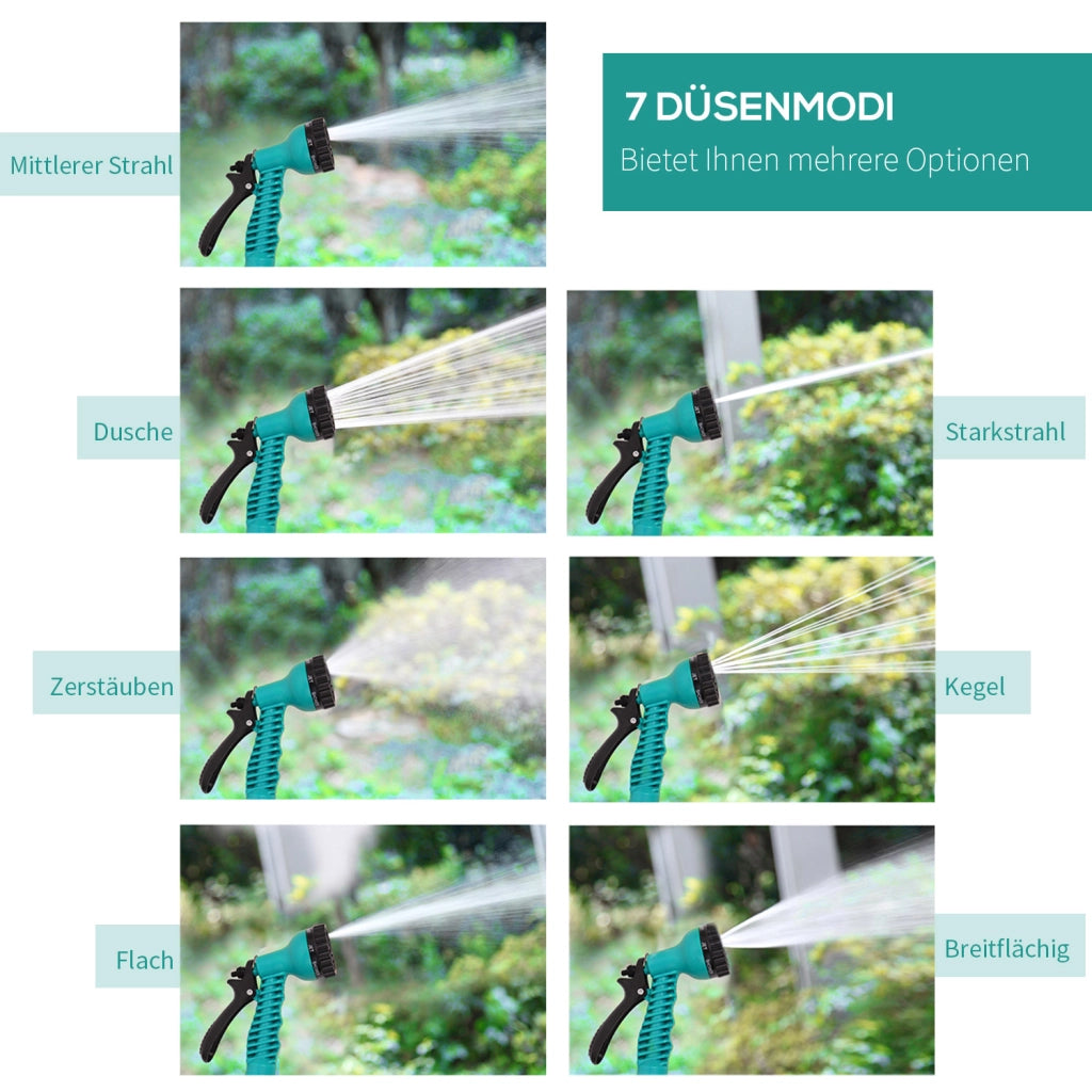 Avvolgitubo da Giardino con Manichetta 10 m ¨C zephmum ¨C Verde e Nero