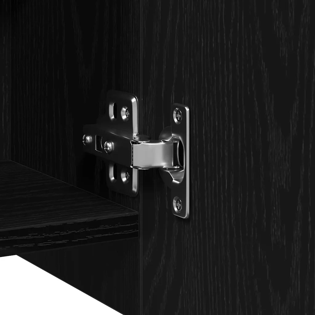 Mobiletto per specchio da bagno Rovere Nero 62,5 x 20,5 x 64 cm 862523