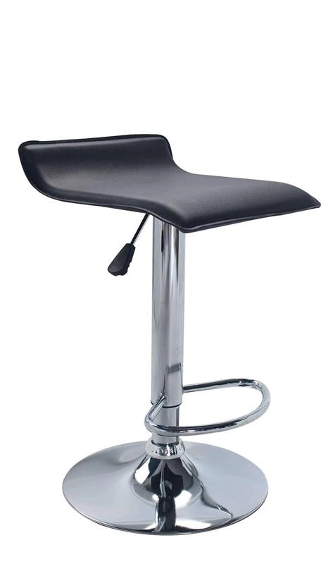 SGABELLO DA BAR JAKE IN METALLO E PVC DI COLORE ANTRACITE 39.5X38X5X63.5/84H CM OKX