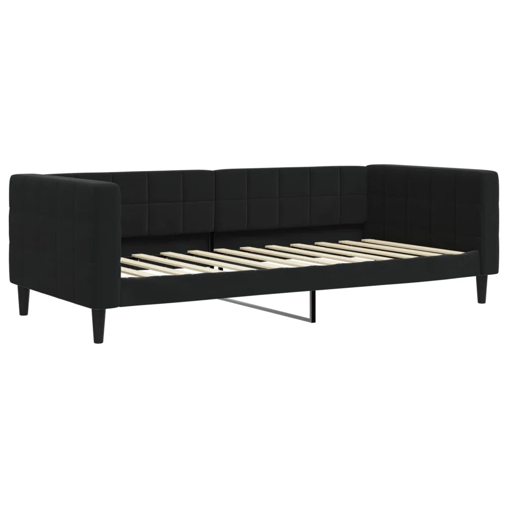 Divano letto | Sof¨¤ letto | Letto singolo Estraibile Nero 90x200 cm in Velluto