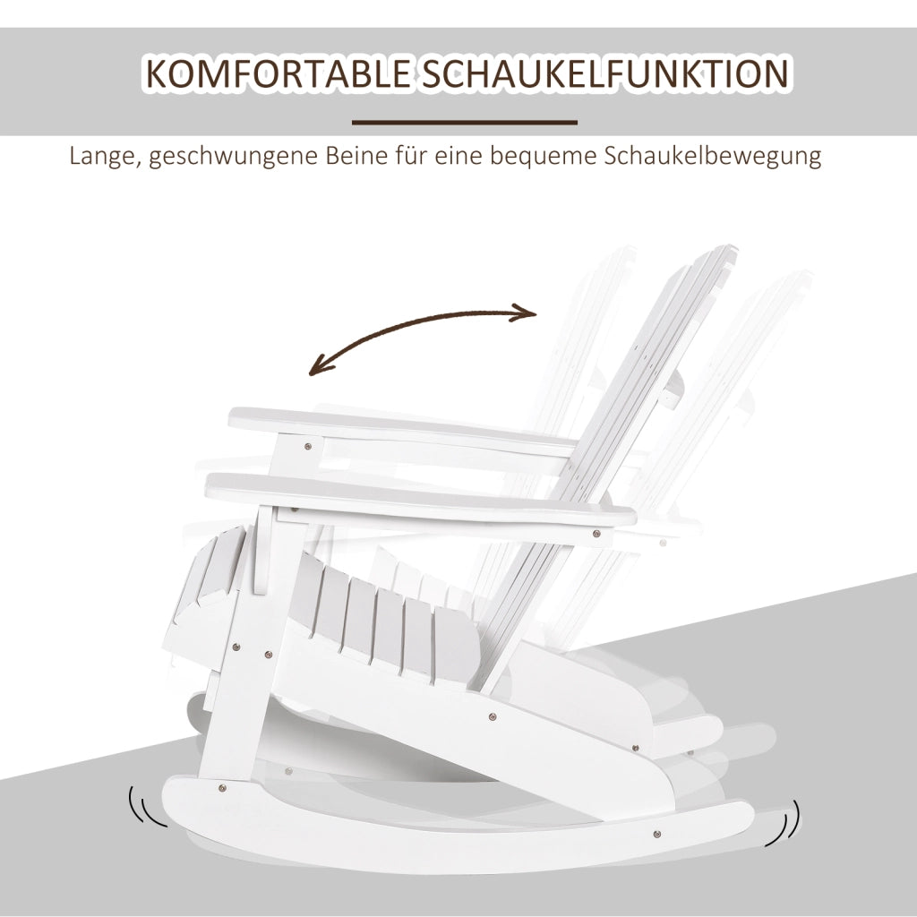 Poltrona dondolo da giardino ¨C Minimal ¨C Bianco 77x94x97 cm