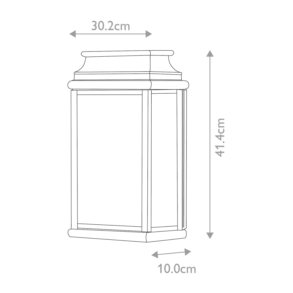 Applique esterna St Martins Elstead ottone E27 2x60W