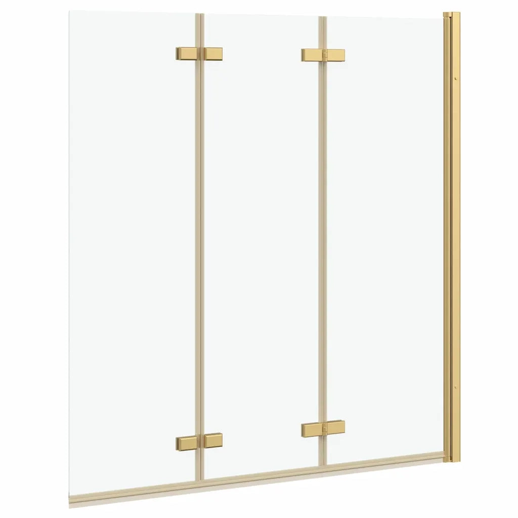 Involucro Doccia Oro 130 x 138 cm Vetro ESG e Alluminio CFW8253929