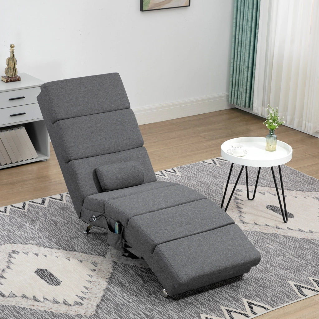Poltrona Massaggiante Elettrica Riscaldamento Telecomando ¨C Minimal ¨C Grigio