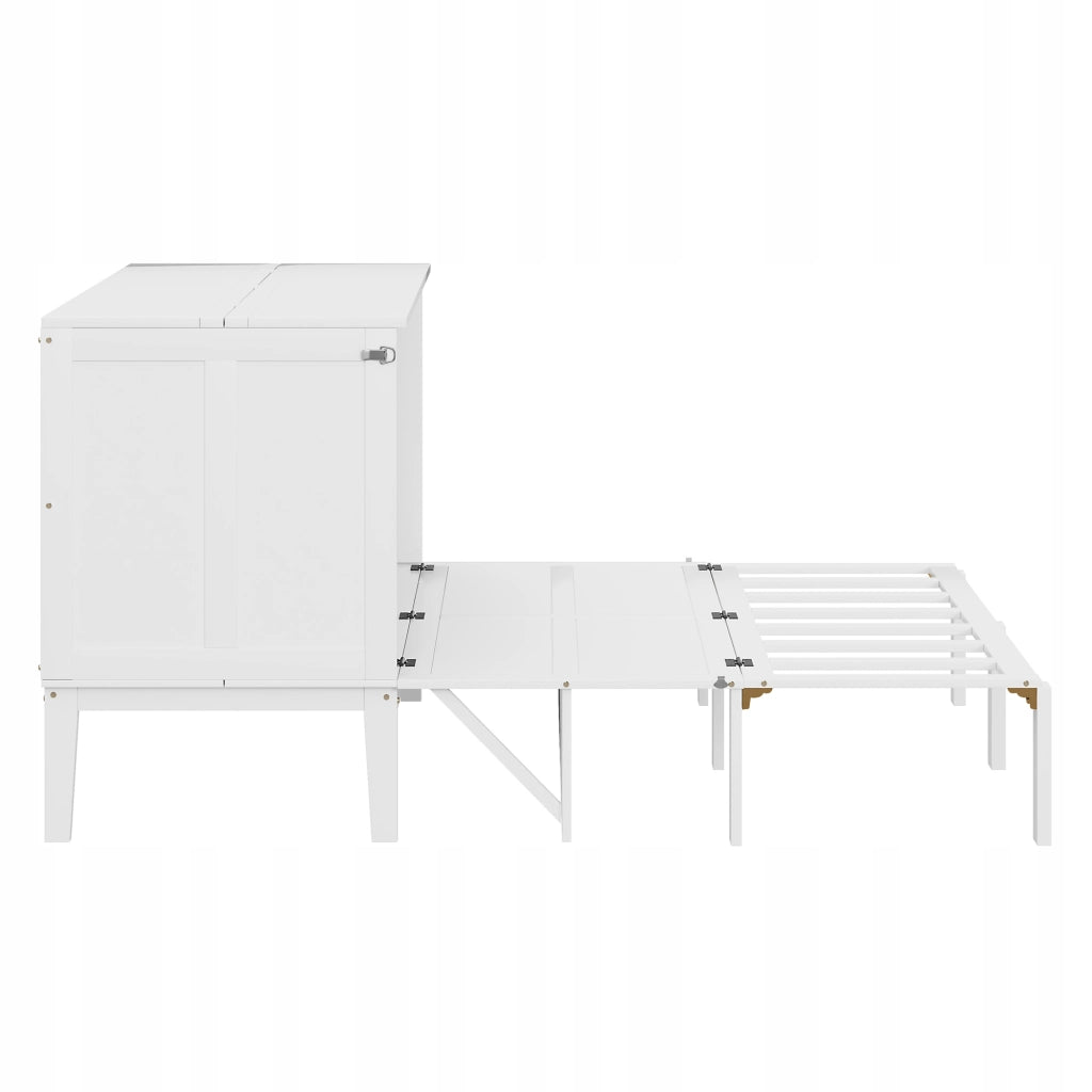 Letto con contenitore - Xylo - 140x200 - Bianco