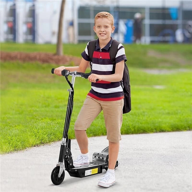 MONOPATTINO ELETTRICO PER BAMBINI CON FRENO E CAVALLETTO, NERO