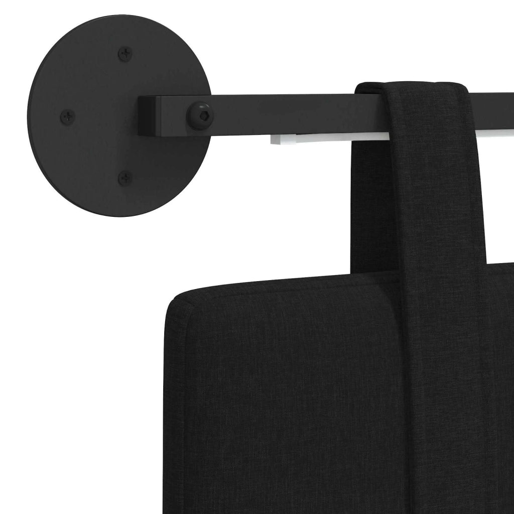Testiera | Testata sospesa Con luce LED Nero Tessuto