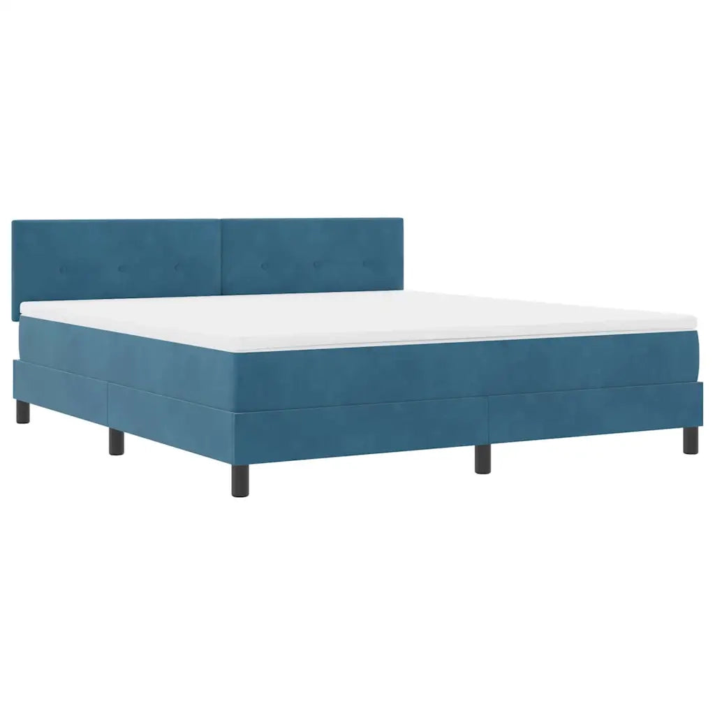 Letto a molle con materasso Blu Scuro 180 x 200 cm Velluto 3339192