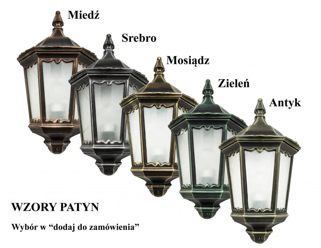 Applique esterna retro E27 nera IP23 SU-MA Toledo K3012