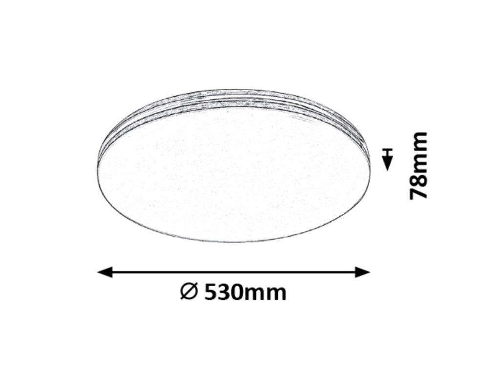 Plafoniera LED Rabalux Oscar bianca tonda 53cm 36W