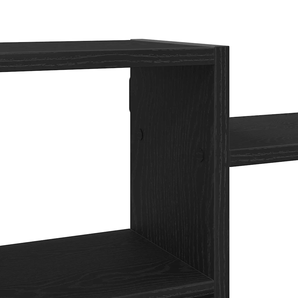 Scaffale a parete | Ripiano a parete | Mensola a parete Rovere Nero 129x18x42 cm in Truciolato