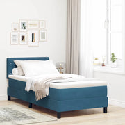 Letto a Sorgente LED con led Blu Scuro 90 x 190 cm Velluto 3342558