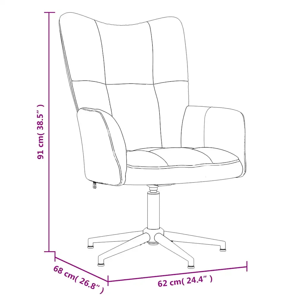 Sedia Relax Verde Chiaro in Velluto 328120