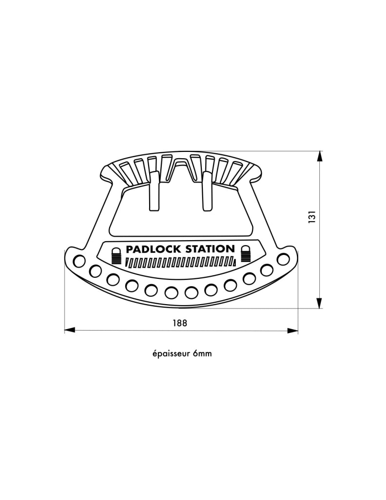Rastrelliera portatile in nylon per 12 lucchetti – THIRARD