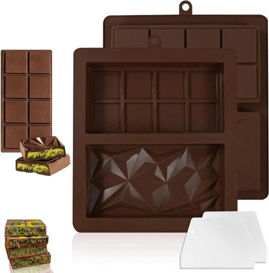 Set di modelli di cioccolato in silicone con spatole - BPA libero