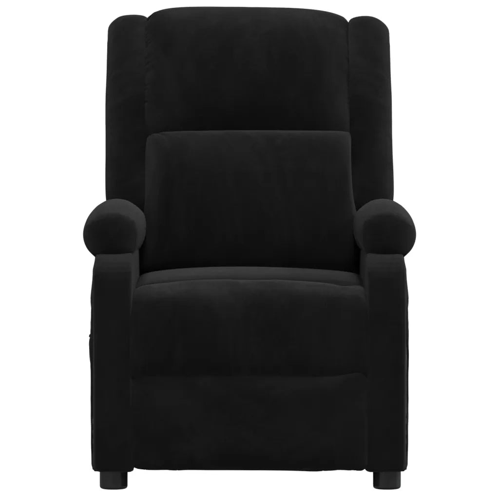 Poltrona Massaggiante Elettrica Nera in Velluto 3098410