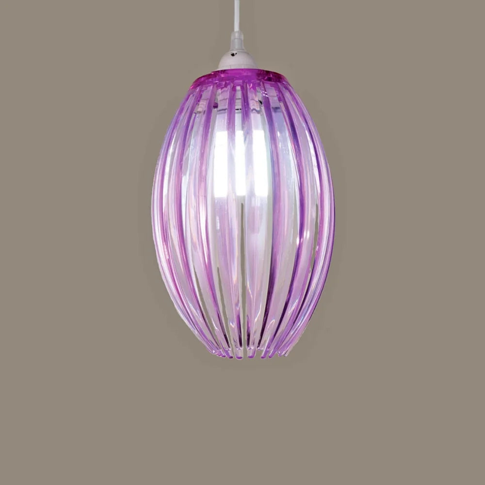 Lampada a sospensione in metallo Nivea violetto | Duzzle