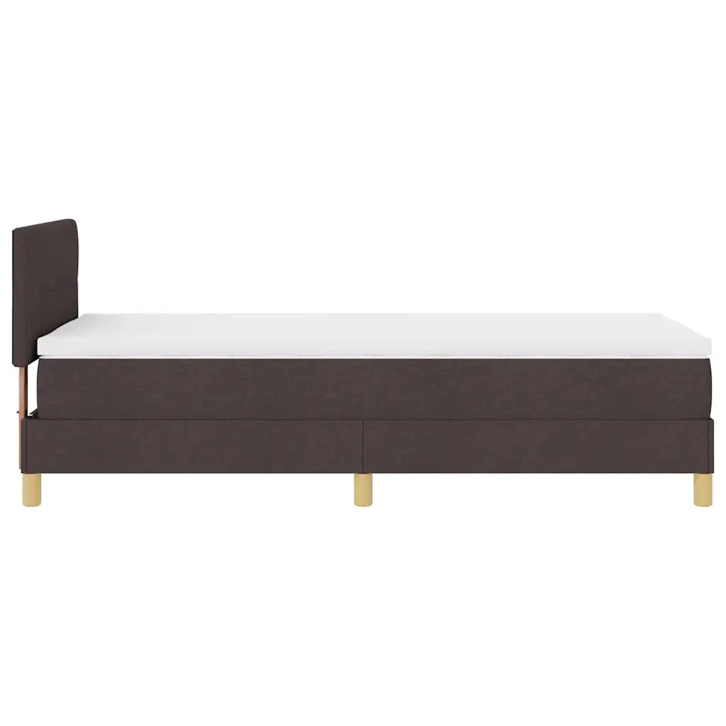 Letto a molle con cuscino Marrone Scuro 100 x 200 cm Tessuto 3338898