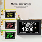 Digital Display da Parete 10,1 Pollici Nero; Orologio Digitale 10,1 Pollici; Base di Supporto Display Portatile; Nuova Versione con Alta Risoluzione.