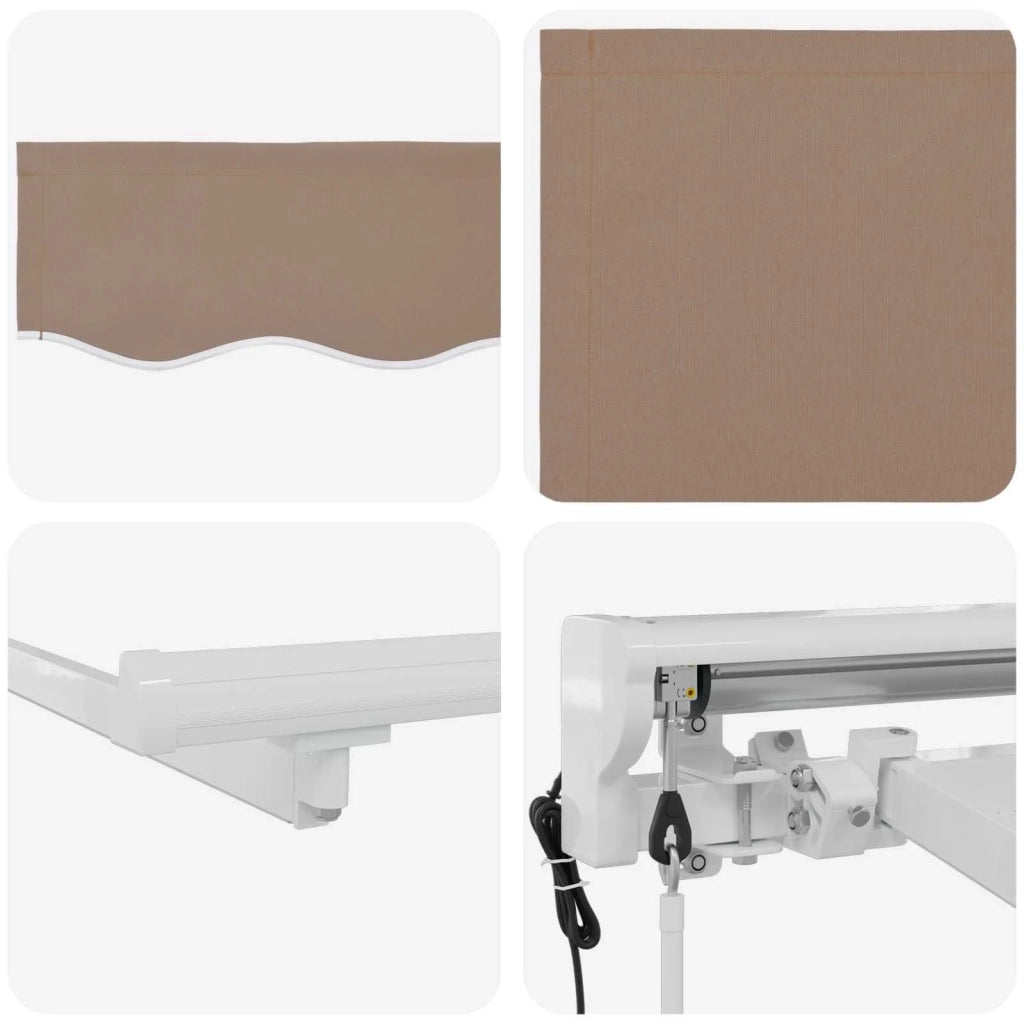 Tettuccio Elettrico Retrattile Tortora 4,5 × 3,5 m 3426311