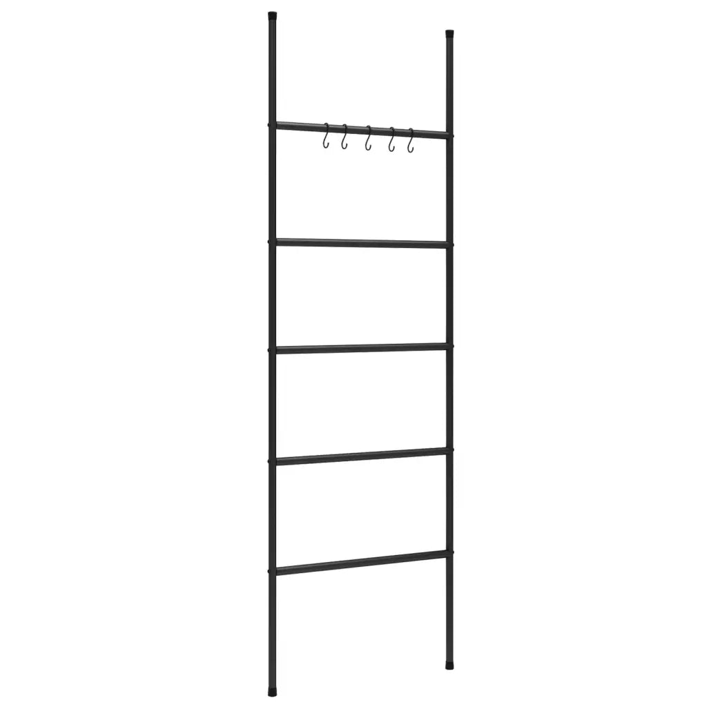 Scala portasciugamani a 5 ripiani nera 58x175 cm in ferro 343114
