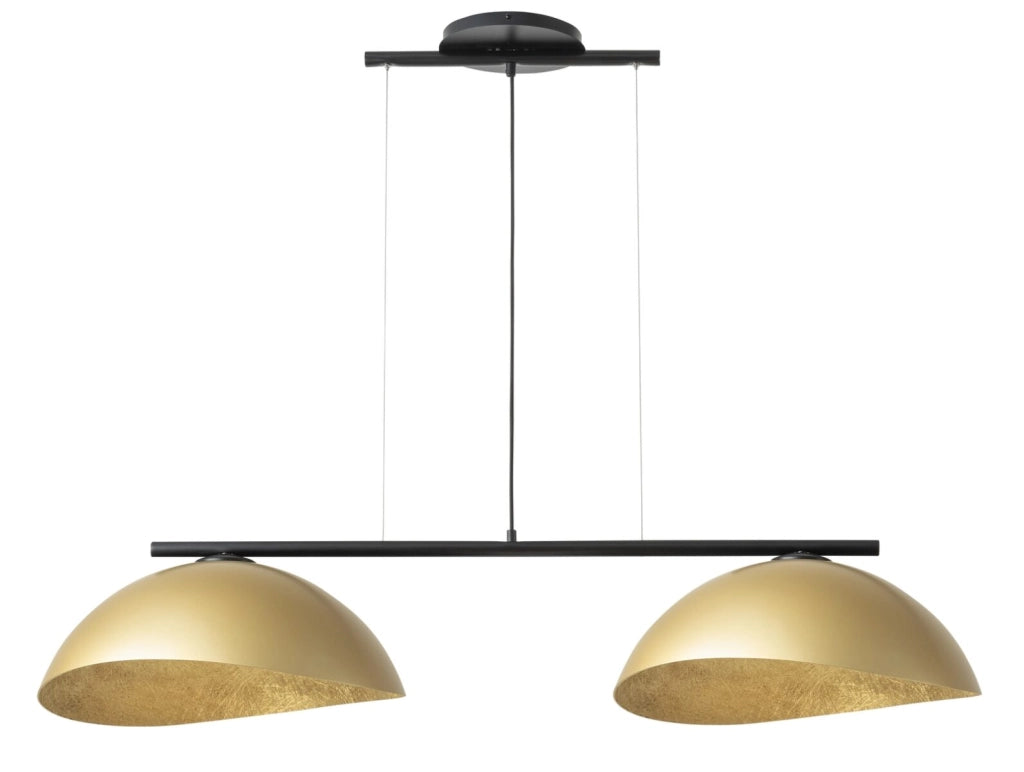 Lampada a sospensione nera oro Solar 48 cm 2xE27 Sigma
