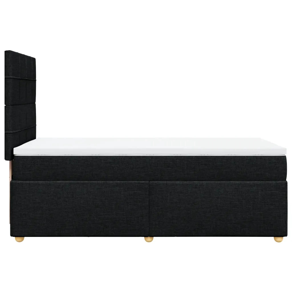 Giroletto a Molle con Materasso Nero 80x200 cm inTessuto 3293409