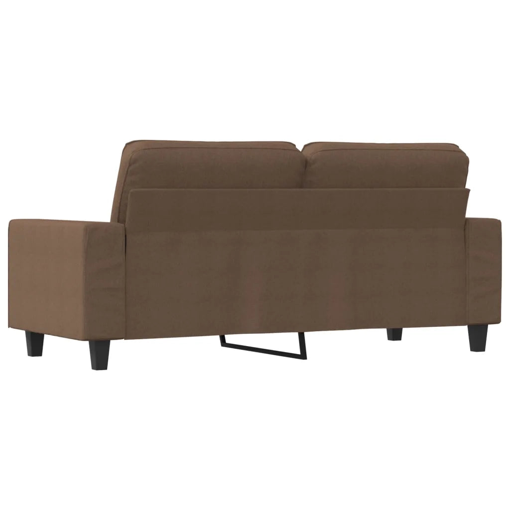 Divano a 2 Posti Marrone 140 cm in Tessuto 359394