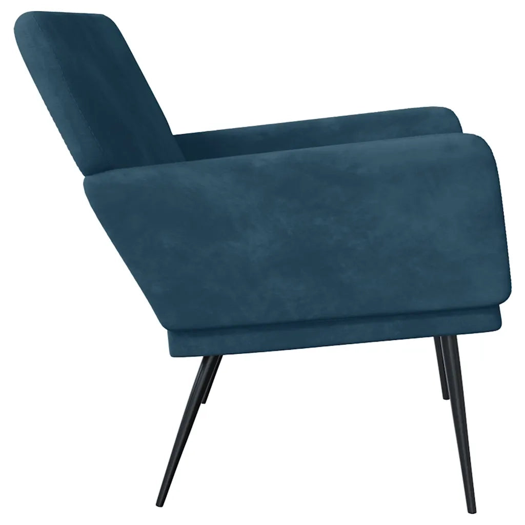 Panca Blu 108x79x79 cm in Velluto 351391