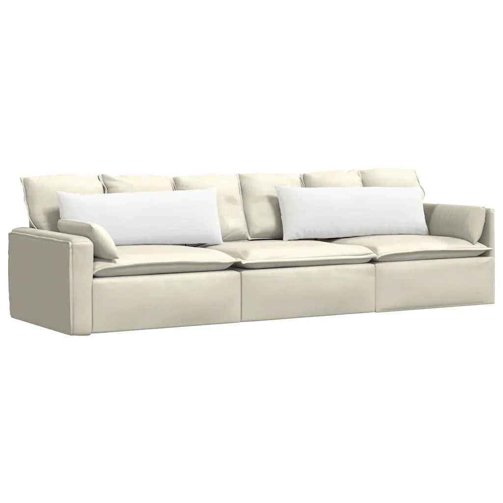 Cuscini da Divano 2 pz-Set di 2 Cuscini per Sofa Bianco 120 x 40 cm Tessuto