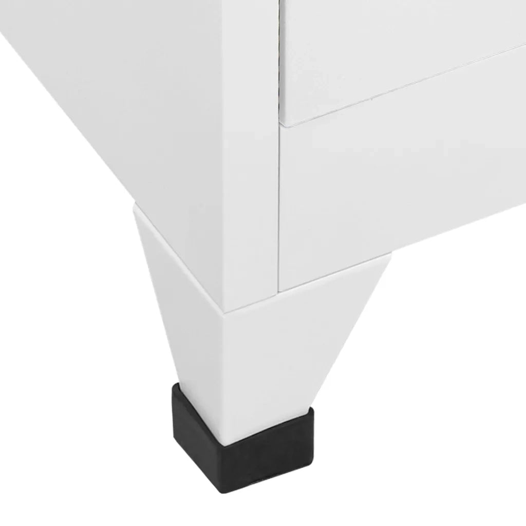 Armadietto con Serratura Bianco 90x40x180 cm in Acciaio cod mxl 52740