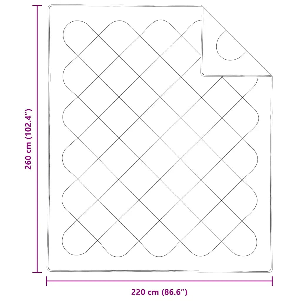 Duvet Invernale Bianco 260 x 220 x 3 cm Poliestere 42007779