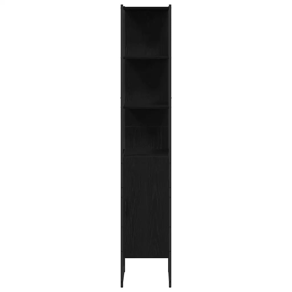 Set di mobili per il bagno 4 pcs Rovere nero Legno multistrato 3334427