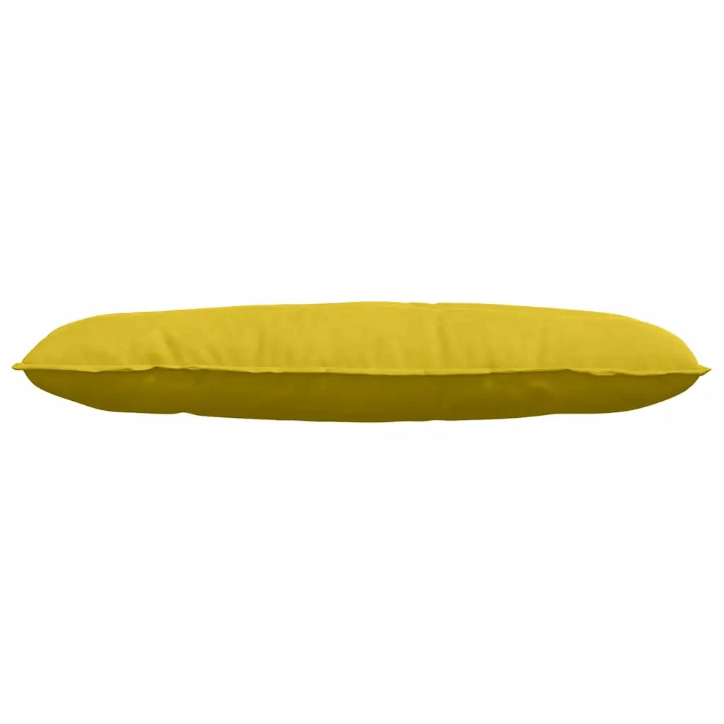 Cuscino per Schiena Giallo 120 x 50 cm Tessuto in Cords 42014811