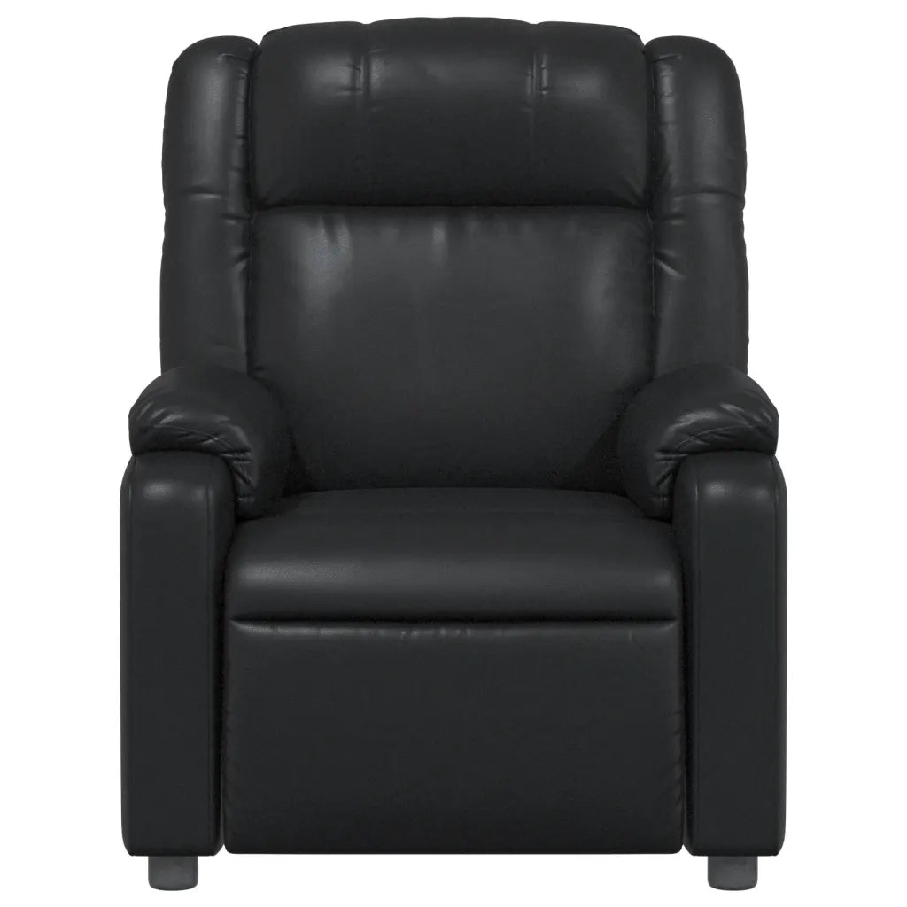 Poltrona Reclinabile Nera in Similpelle 373522