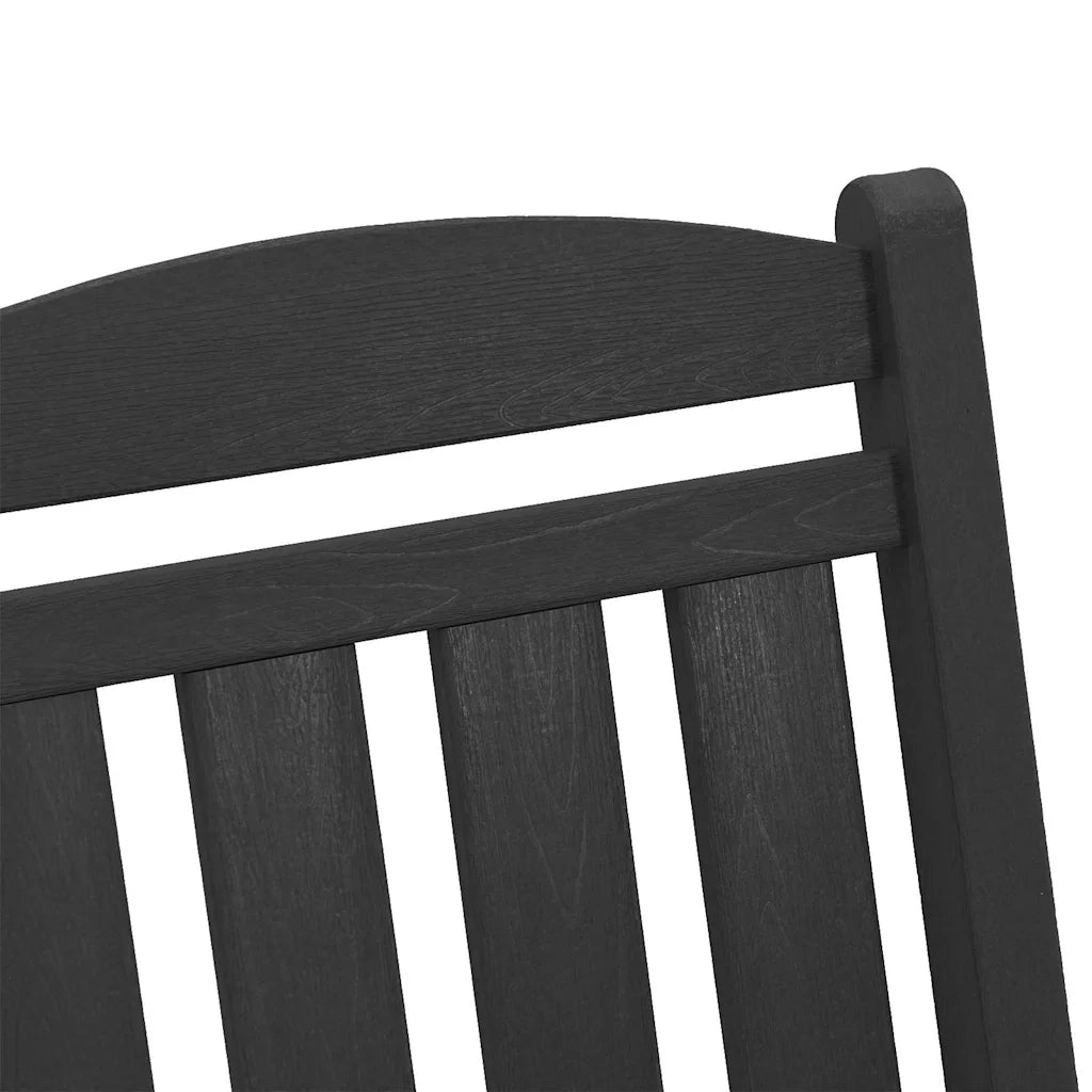 Sedia a dondolo da giardino Nero 92 x 70 x 108cm HDPE 42006615