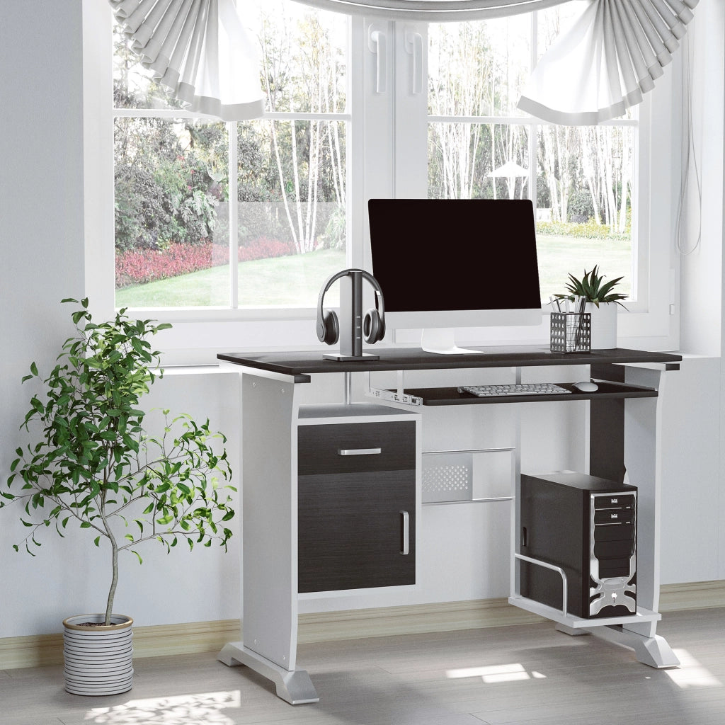 Scrivania Computer ¨C Minimal ¨C Legno Rovere Marrone 100x52x75 cm