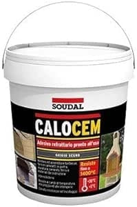 ADESIVO REFRATTARIO 'CALOCEM' SOUDAL  2,5 kg - Grigio scuro