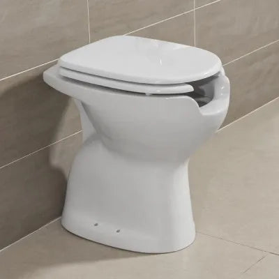 Copriwater per wc disabili con apertura frontale in MDF bianco
