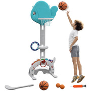 Canestro da Basket per Bambini Regolabile in Altezza con Palla ¨C Minimal ¨C Multicolore