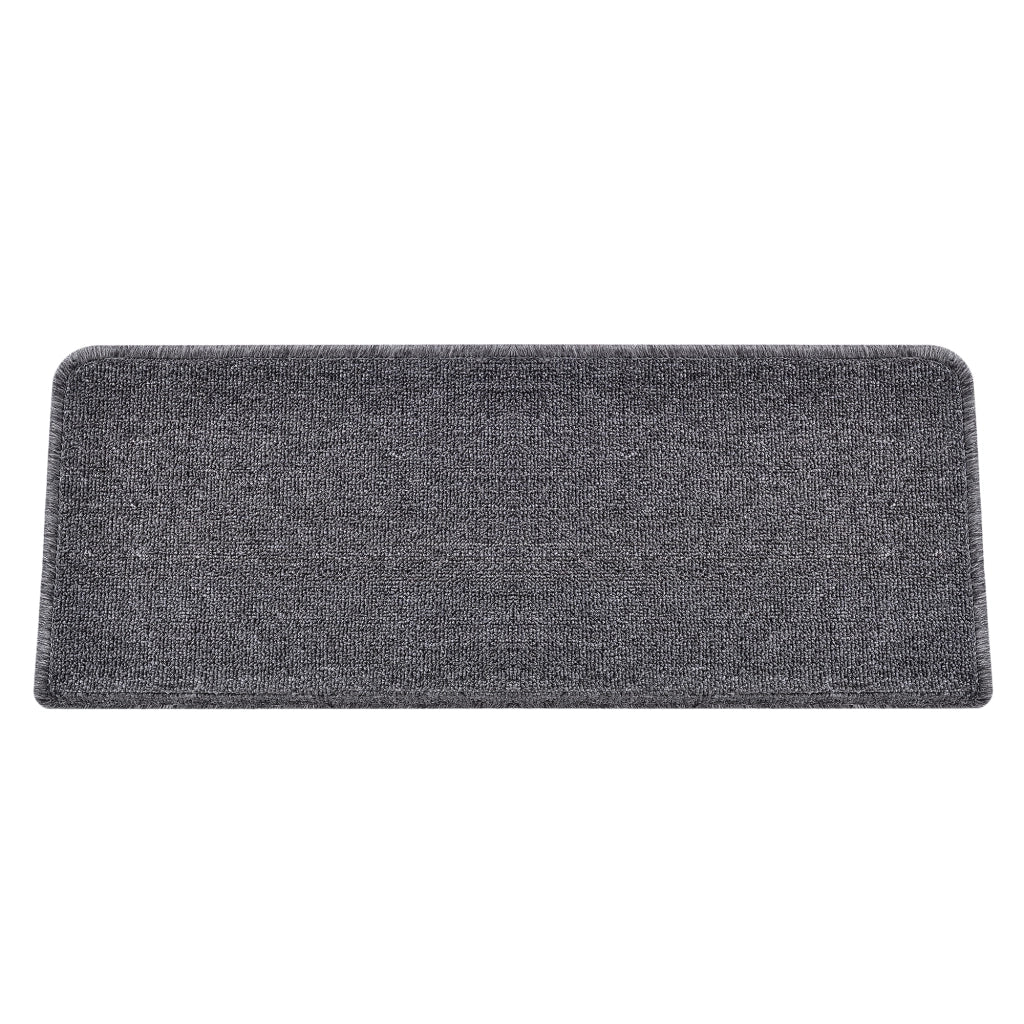 Set da 15 Tappeti Coprigradini per Scale Interne - Rettangolare - Grigio Scuro [en.casa]