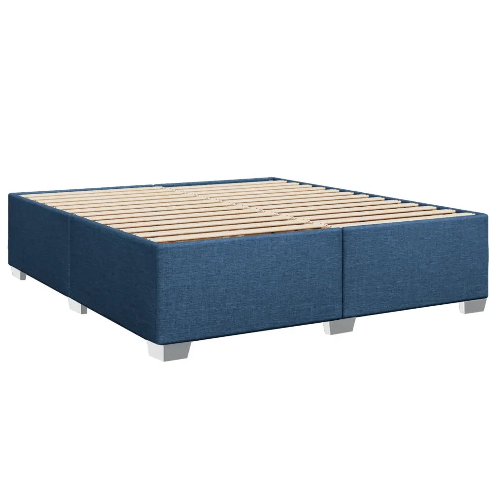 Giroletto a Molle con Materasso Blu 180x200 cm in Tessuto