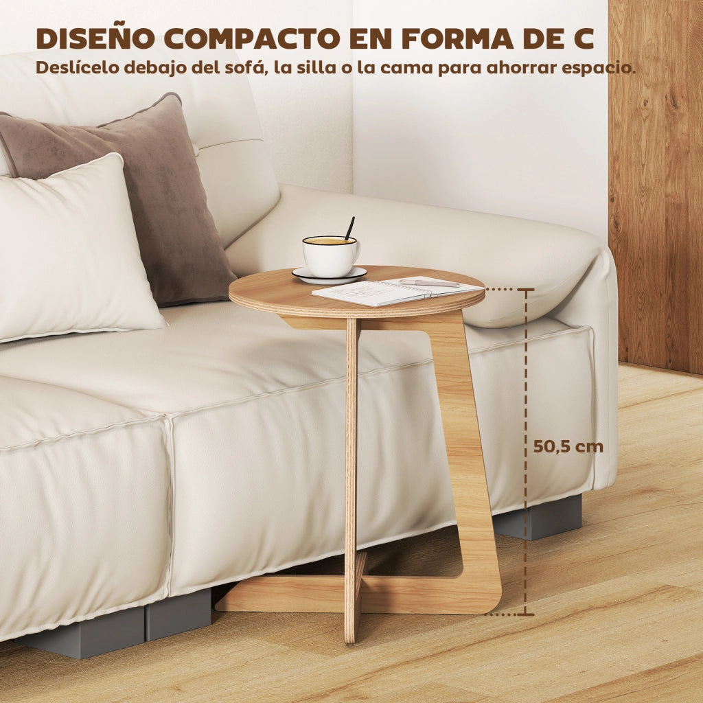 Tavolino da caff¨¨ rotondo in legno ¨C Minimal ¨C 50x50x40 cm