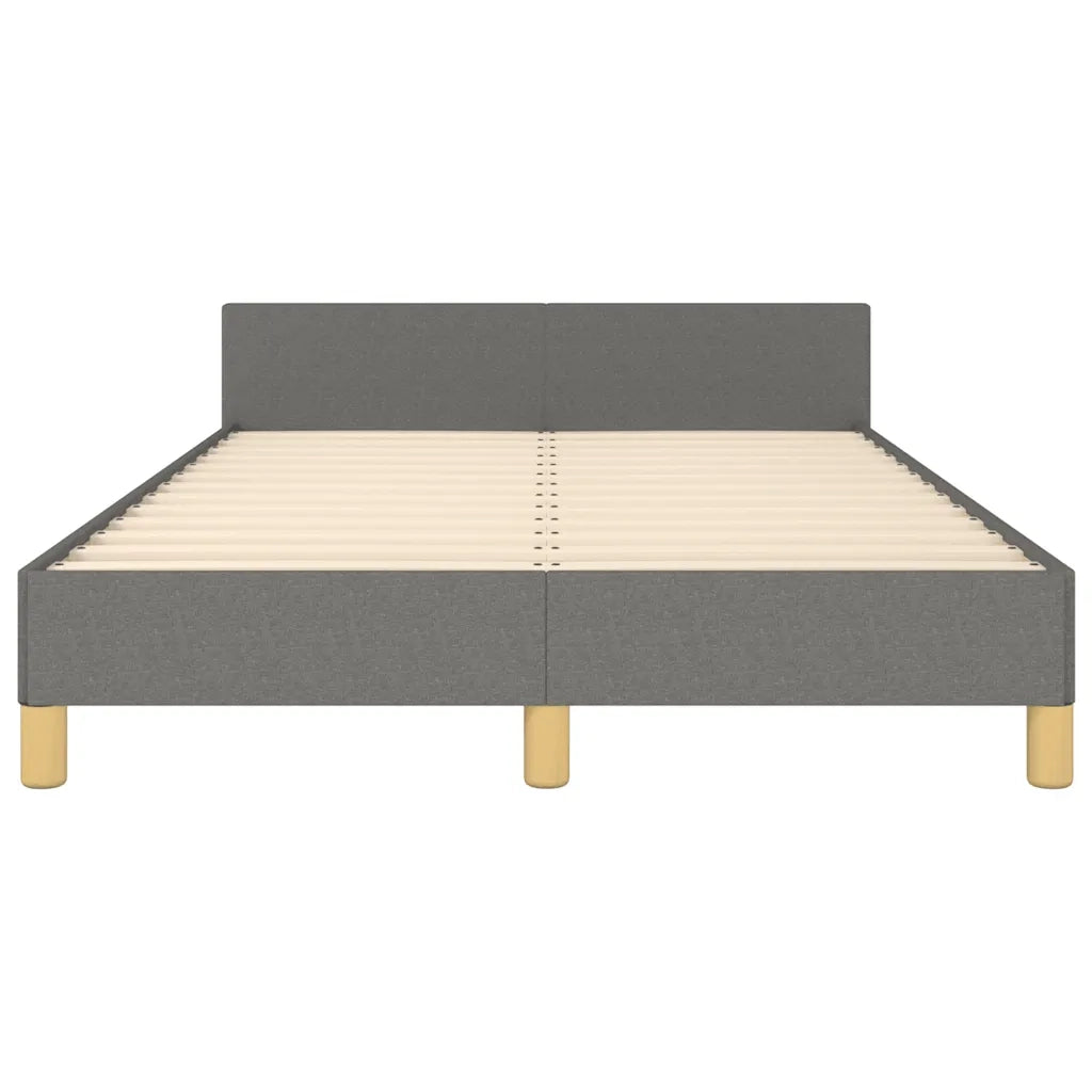 Letto matrimoniale | Letto per adulti | Giroletto senza Materasso Grigio Scuro 120x200 cm Tessuto
