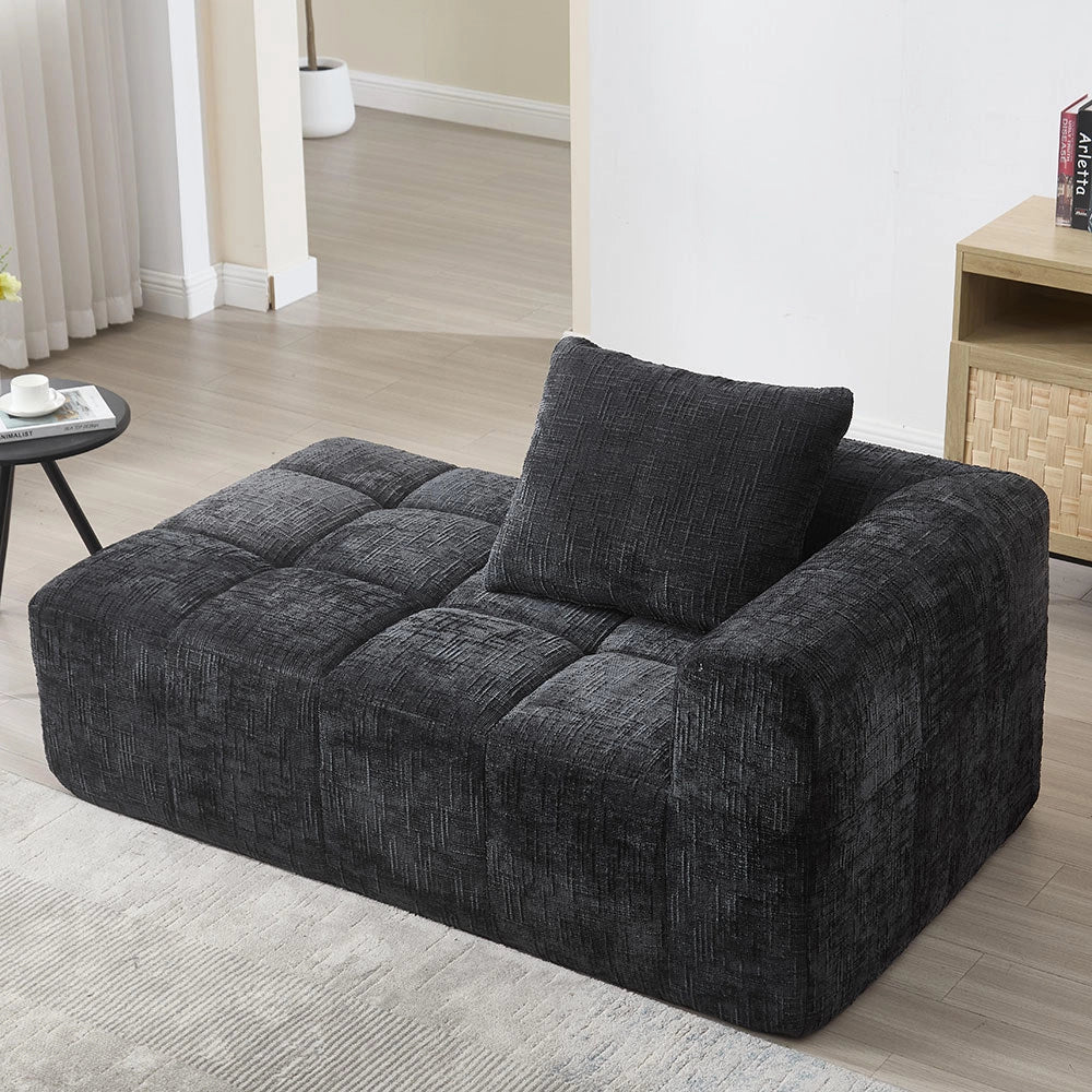 Chaise longue - Xylo - pronto uso con tasche laterali nero