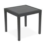 Tavolo in resina Ago antracite 78x78x73h