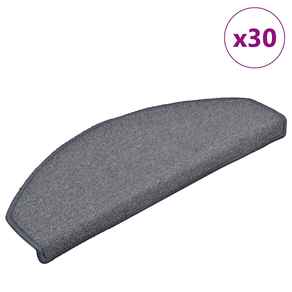 Tappetini per scale 30 pz 65x24x4 cm Grigio chiaro e blu Semicircolari Grandi 3365764